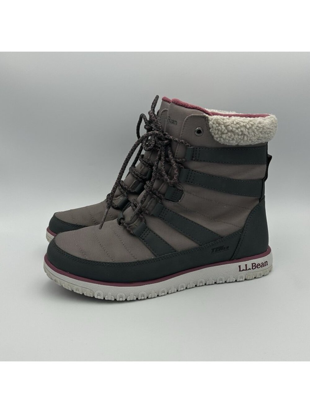 L .L Bean Winter Boots Women’s Size 10 Gray Ultralight Waterproof Shoes 510447